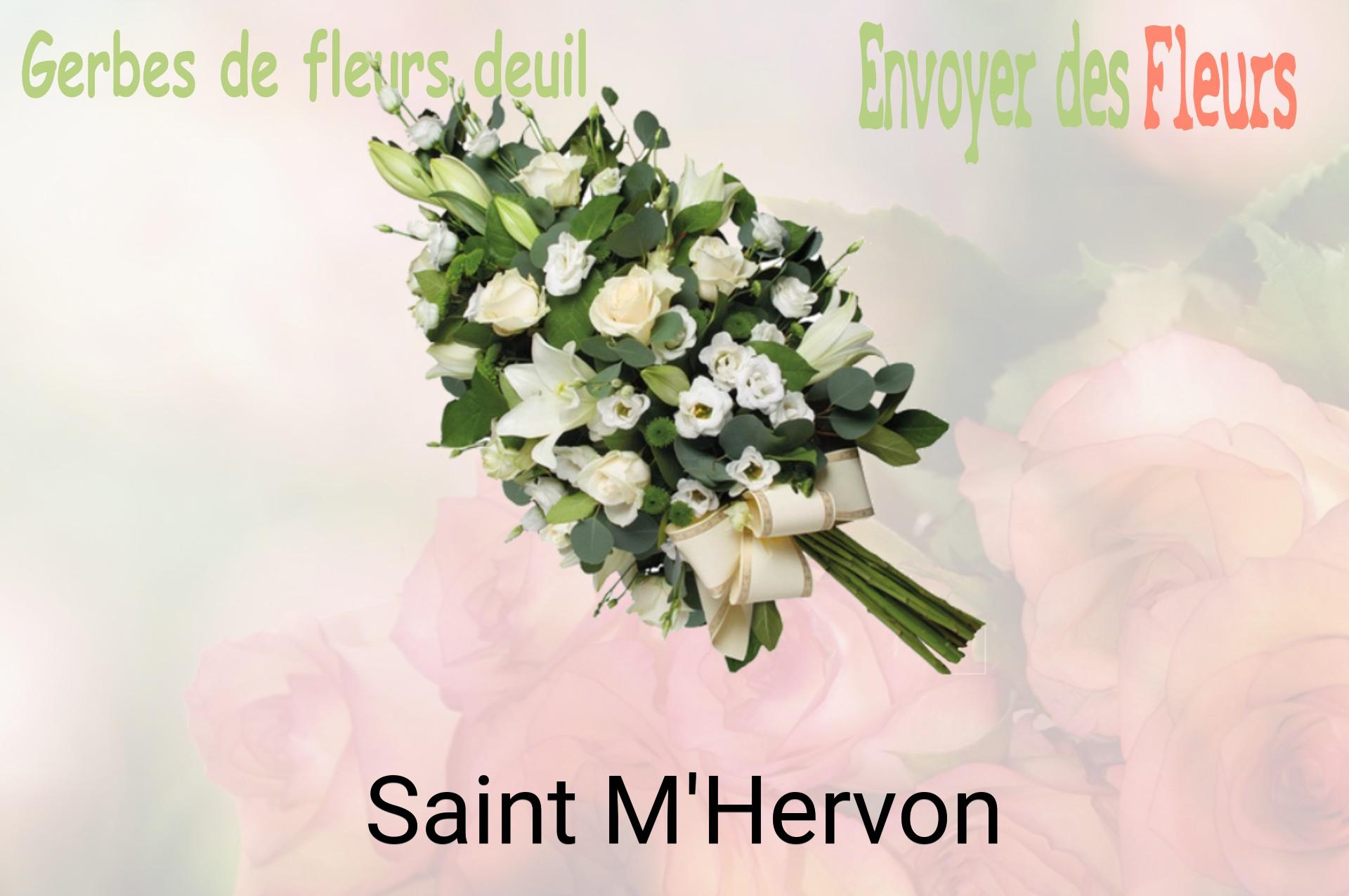 Gerbe de fleurs de deuil livrée à Saint-M'Hervon